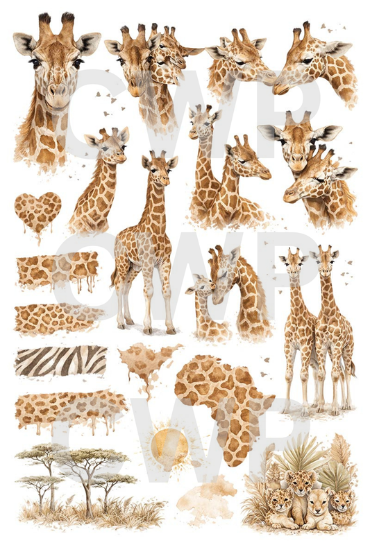 UVDTF 9.5 x14 Element Sheet Safari Giraffe 8