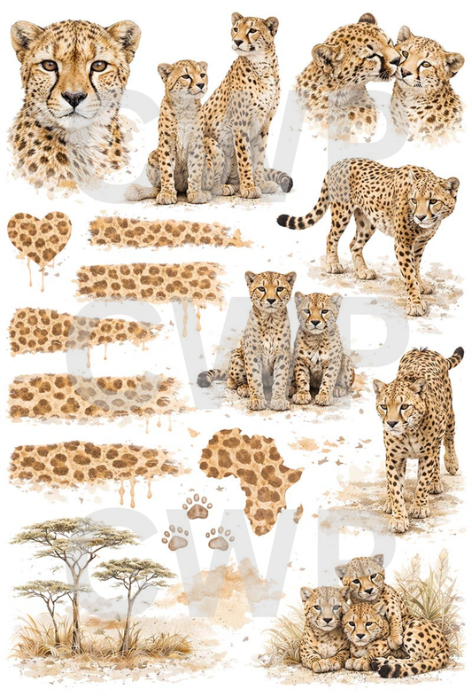 UVDTF 9.5 x14 Element Sheet Safari Leopard 9