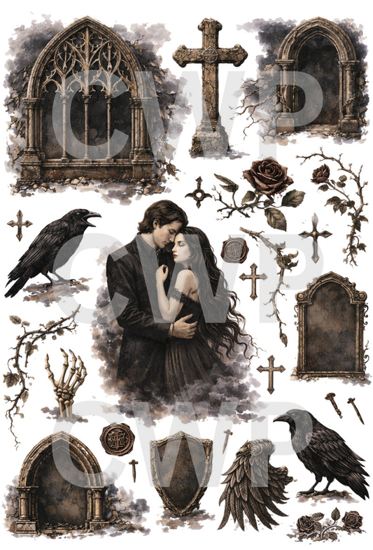 UVDTF 9.5 x14 Element Sheet Dark Romance 6