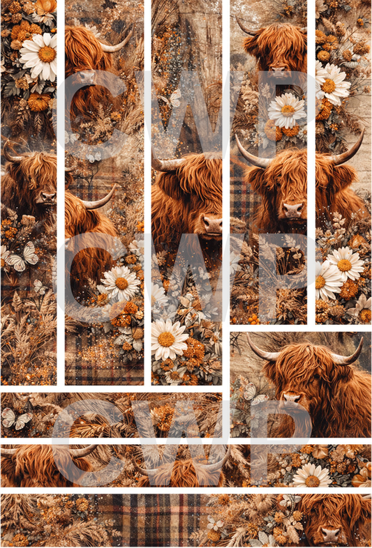UVDTF 9.5 x14 Element Sheet Highland Cows 5
