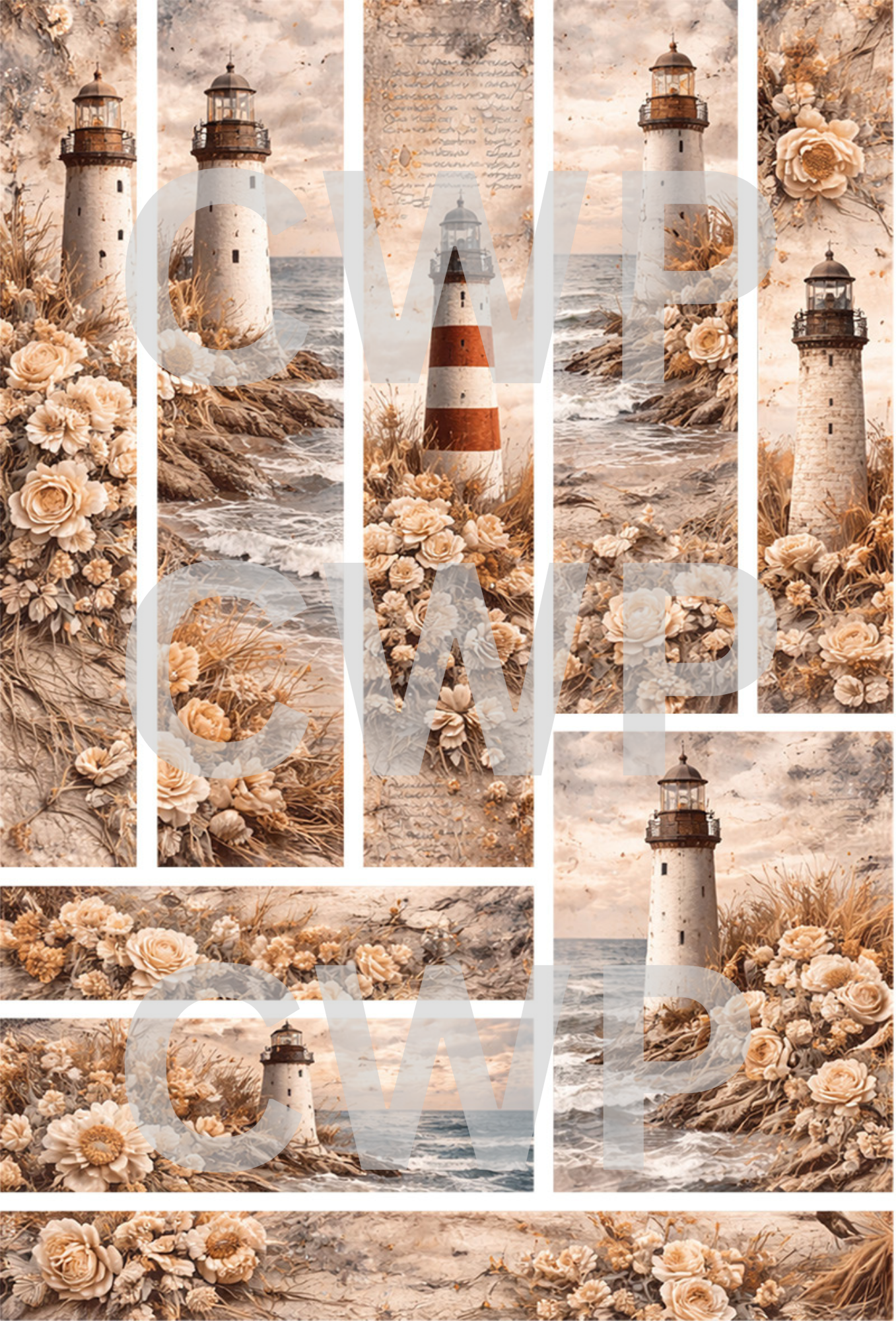 UVDTF 9.5 x14 Element Sheet Lighthouses 1