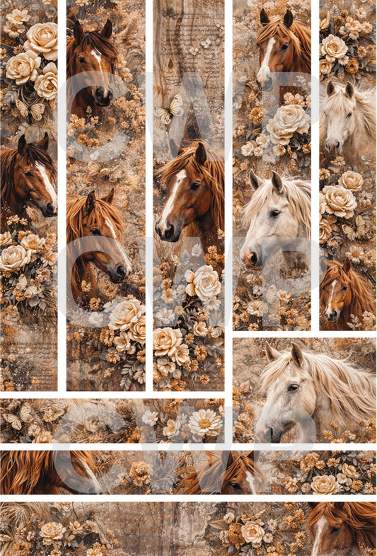 UVDTF 9.5 x14 Element Sheet Horses 2