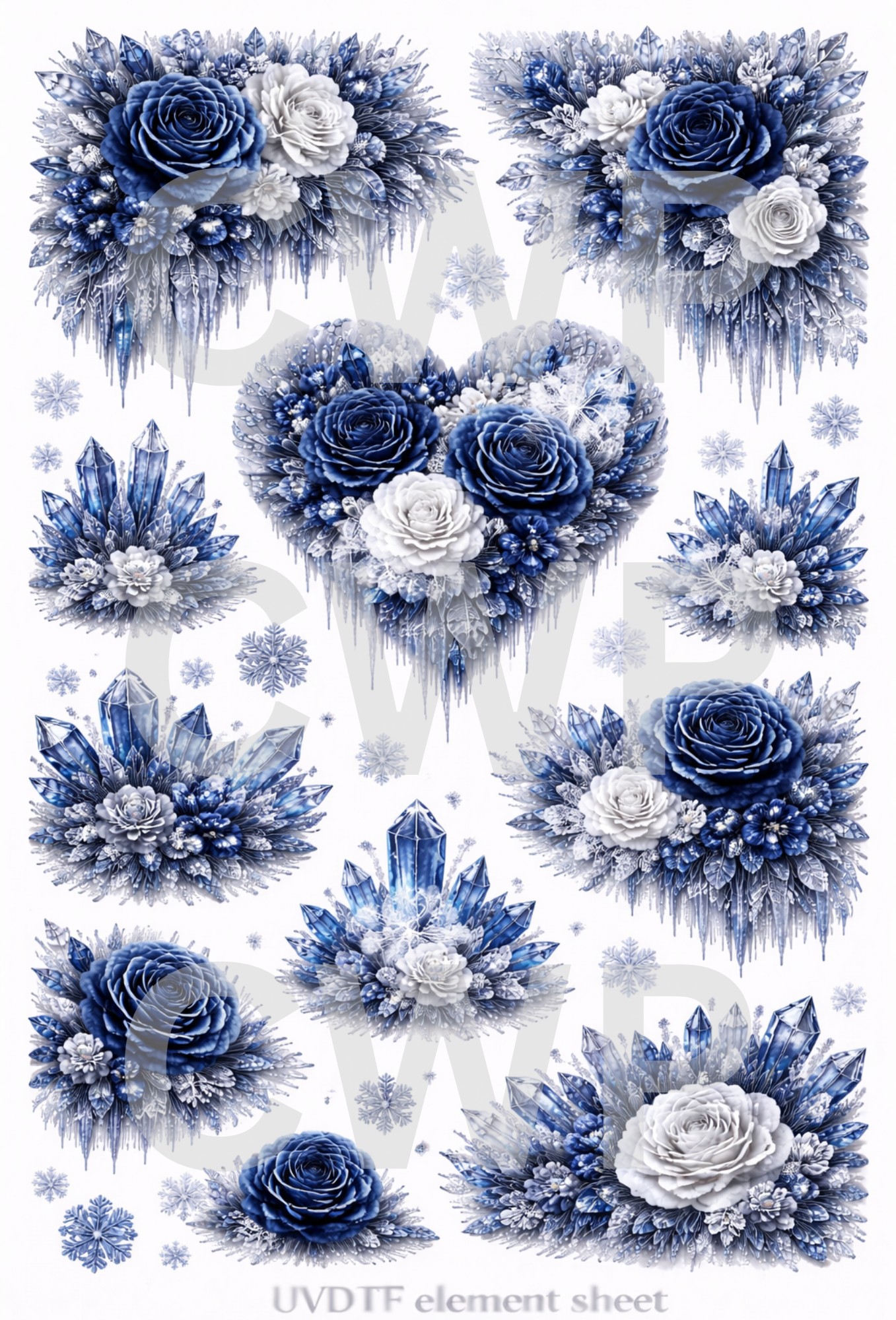 UVDTF 9.5 x14 Element Sheet Floral