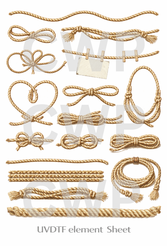 UVDTF 9.5 x14 Element Sheet Rope Designs