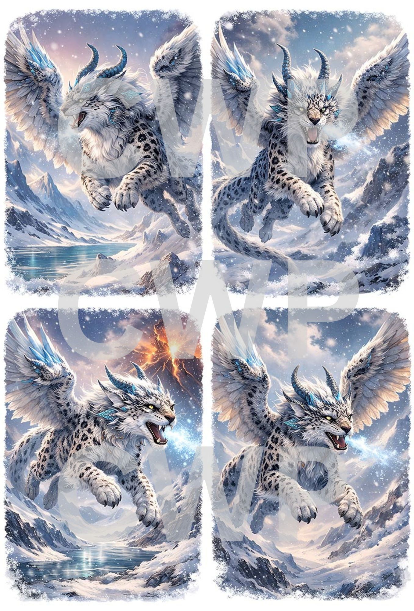 UVDTF 9.5 x14 Element Sheet Snow Leopard 10