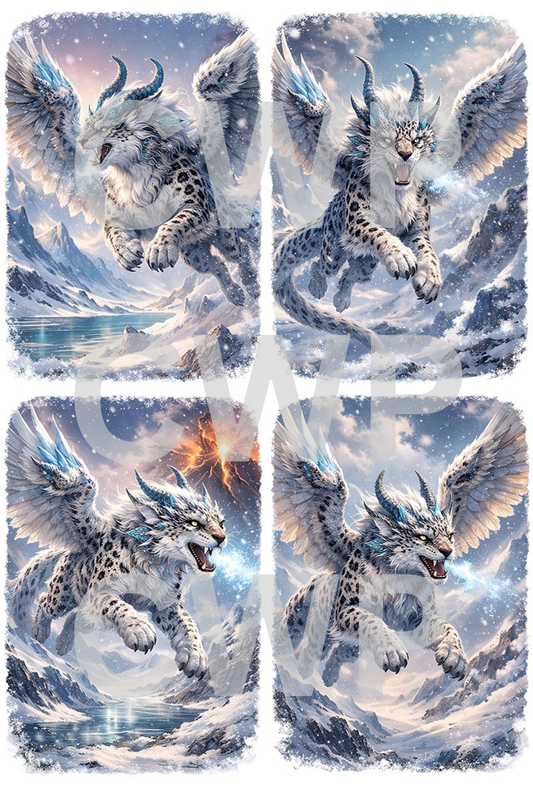 UVDTF 9.5 x14 Element Sheet Snow Leopard 10