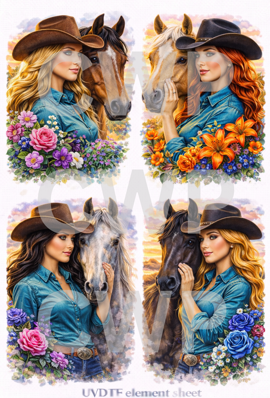 UVDTF 9.5 x14 Element Sheet Horses