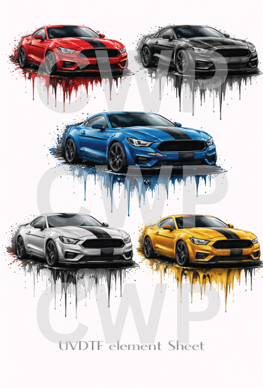 UVDTF 9.5 x14 Element Sheet Cars 16