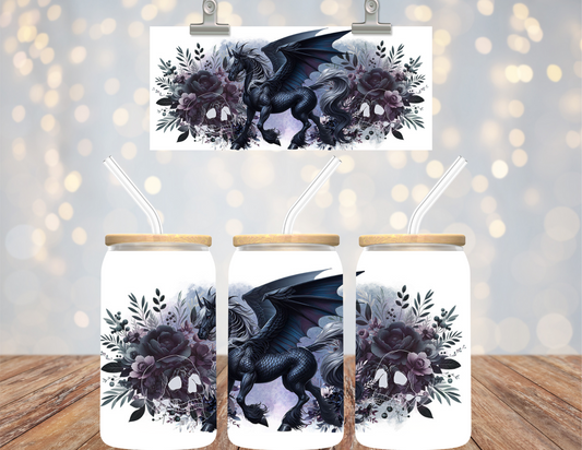 16 oz Uv Dtf Cup Wrap Mythical Horse 730
