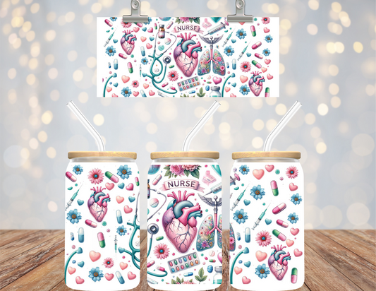 16 oz Uv Dtf Cup Wrap Nurse 735