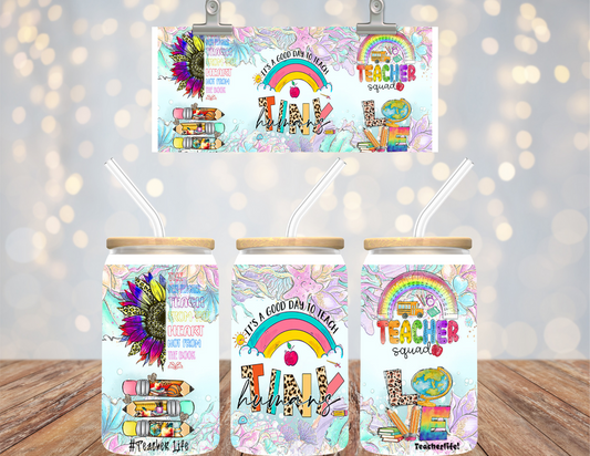 16 oz Uv Dtf Cup Wrap Teaching Tiny Humans 738