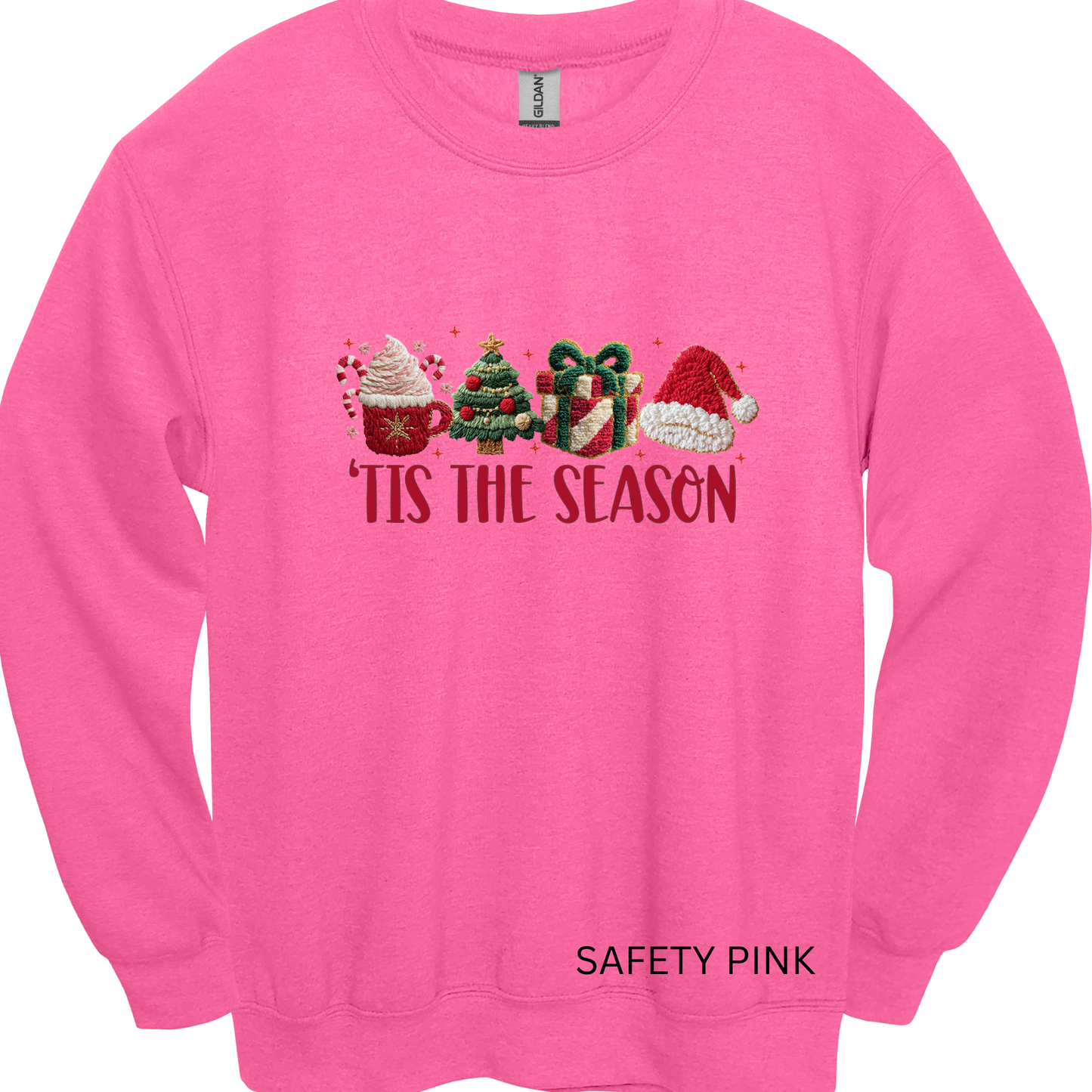 Crewneck Sweatshirt Faux Yarn Tis the Season 470