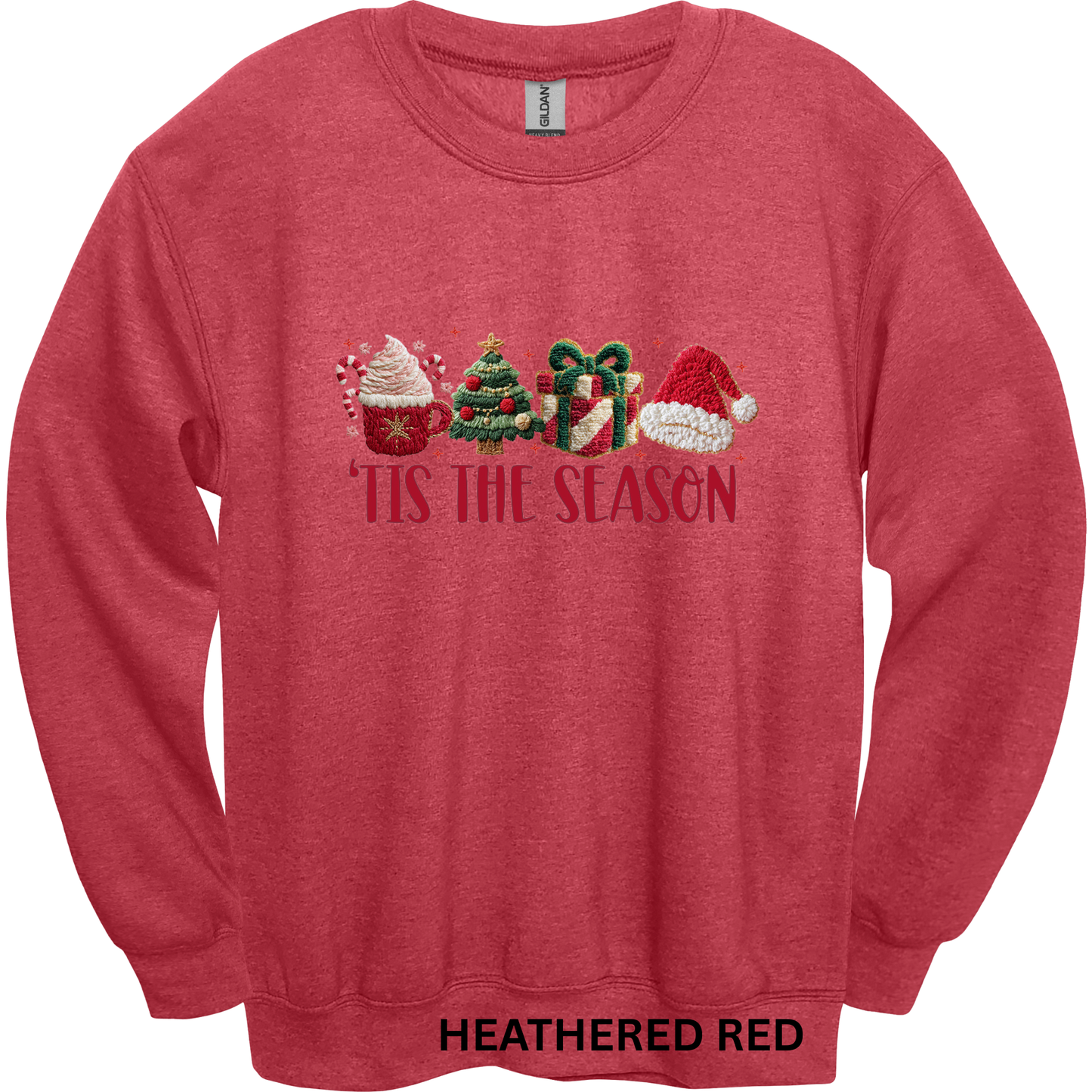 Crewneck Sweatshirt Faux Yarn Tis the Season 470