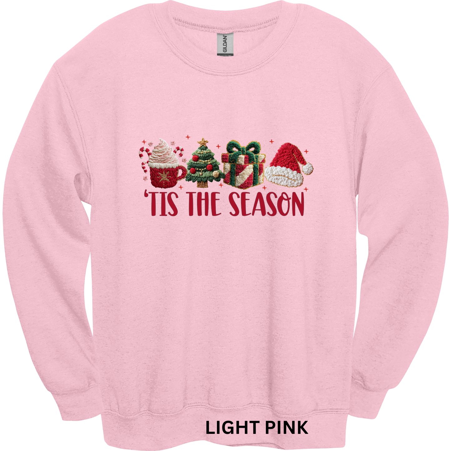 Crewneck Sweatshirt Faux Yarn Tis the Season 470
