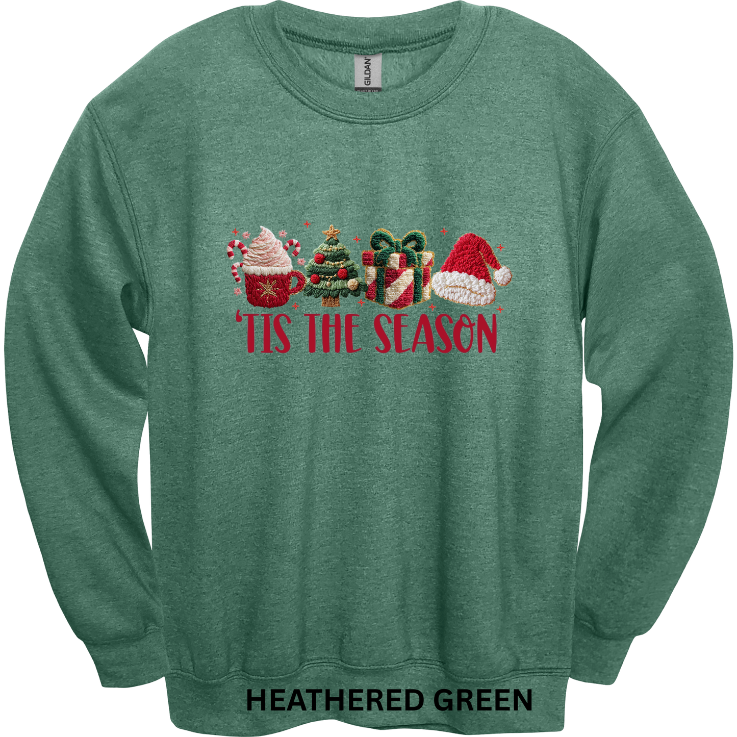 Crewneck Sweatshirt Faux Yarn Tis the Season 470