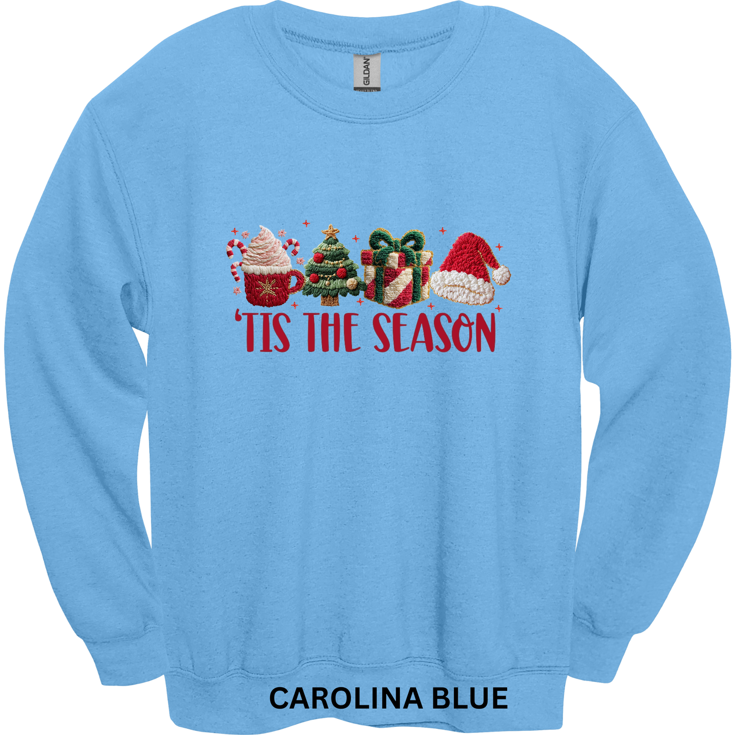 Crewneck Sweatshirt Faux Yarn Tis the Season 470