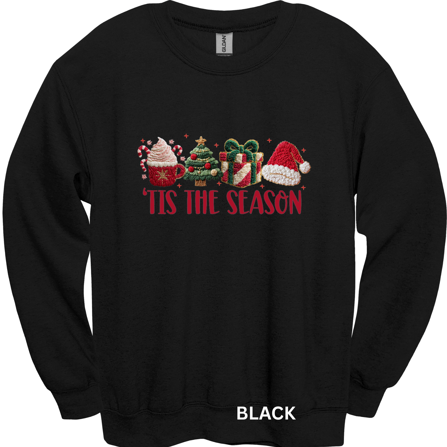 Crewneck Sweatshirt Faux Yarn Tis the Season 470