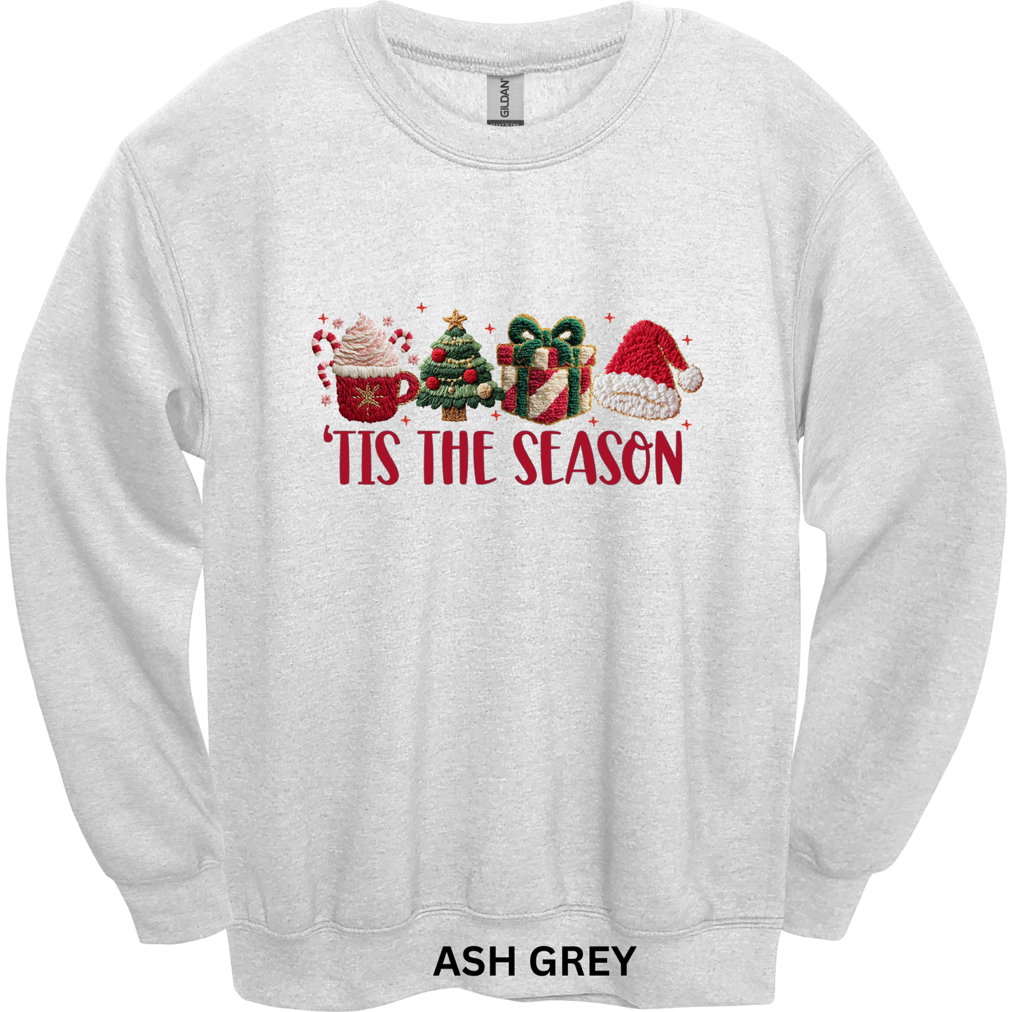 Crewneck Sweatshirt Faux Yarn Tis the Season 470