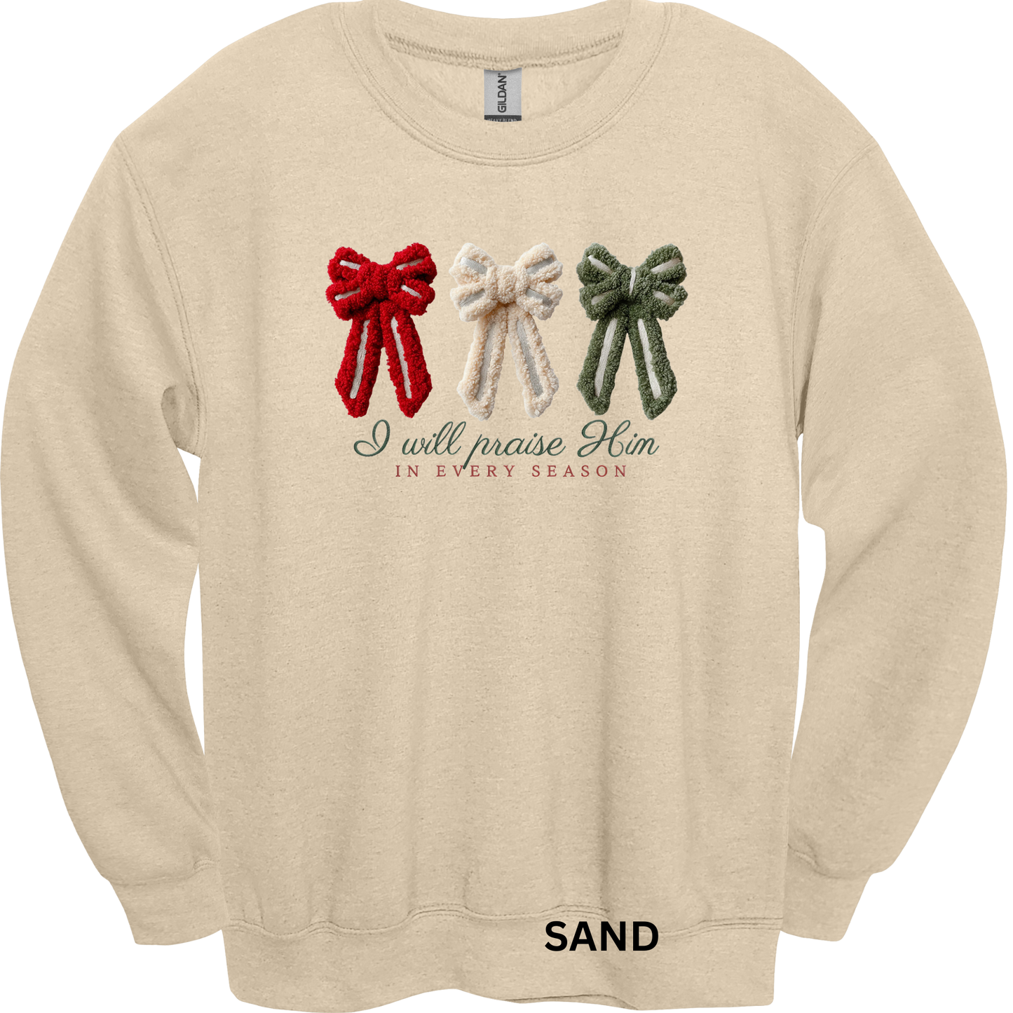 Crewneck Sweatshirt I will praise him in every season 479