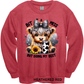 Crewneck Sweatshirt Bit of a Mess Cute Cow 480