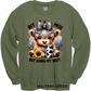 Crewneck Sweatshirt Bit of a Mess Cute Cow 480