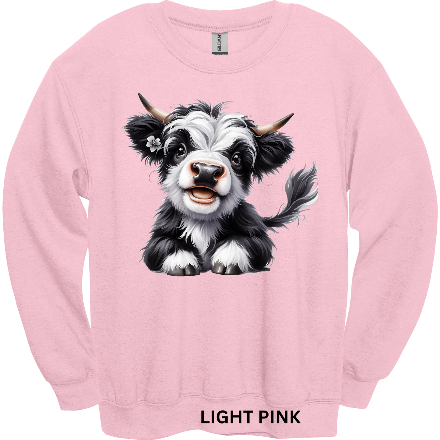 Crewneck Sweatshirt Cute Cow 487