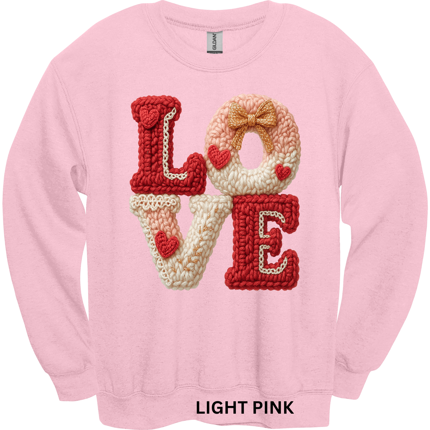 Crewneck Sweatshirt Faux Yarn LOVE 491