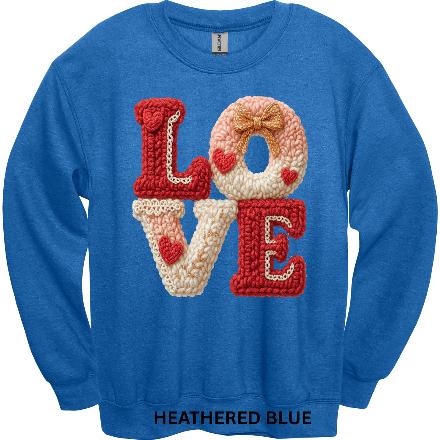 Crewneck Sweatshirt Faux Yarn LOVE 491