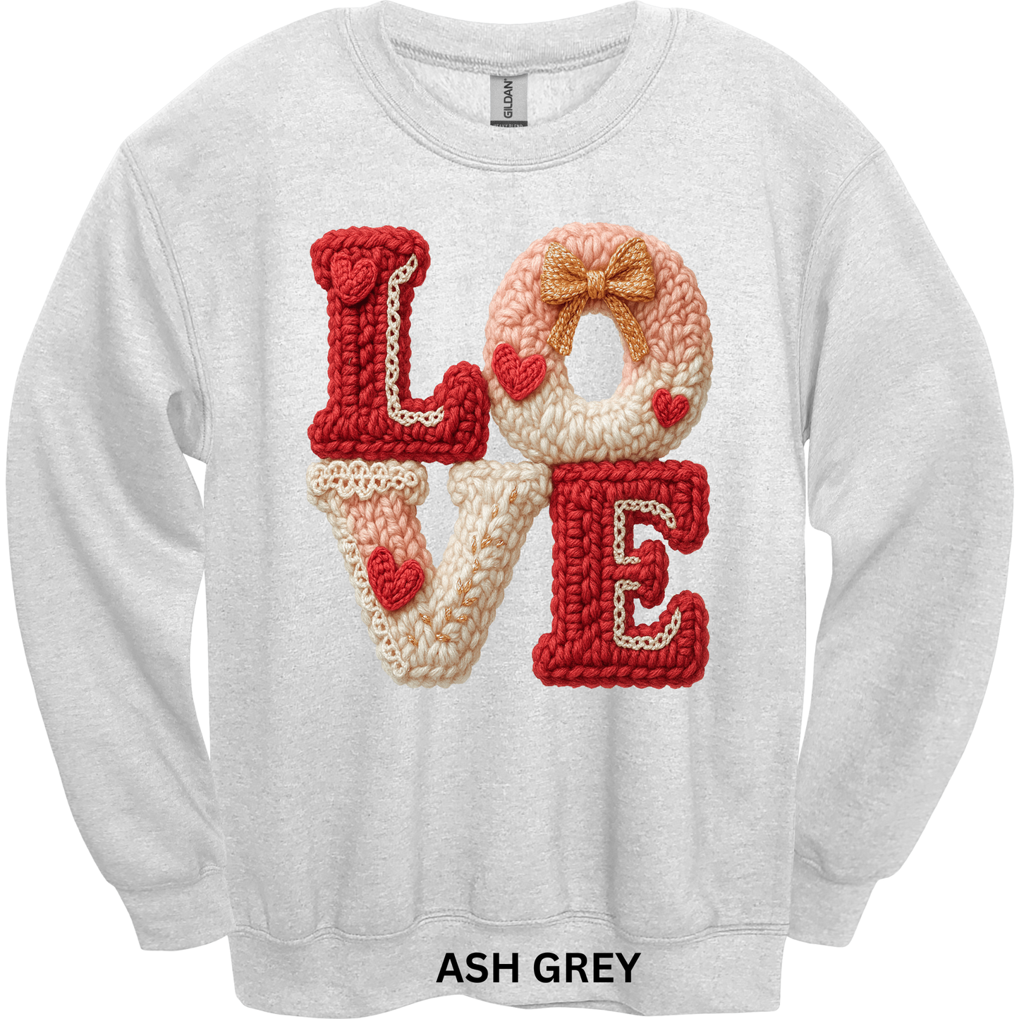 Crewneck Sweatshirt Faux Yarn LOVE 491