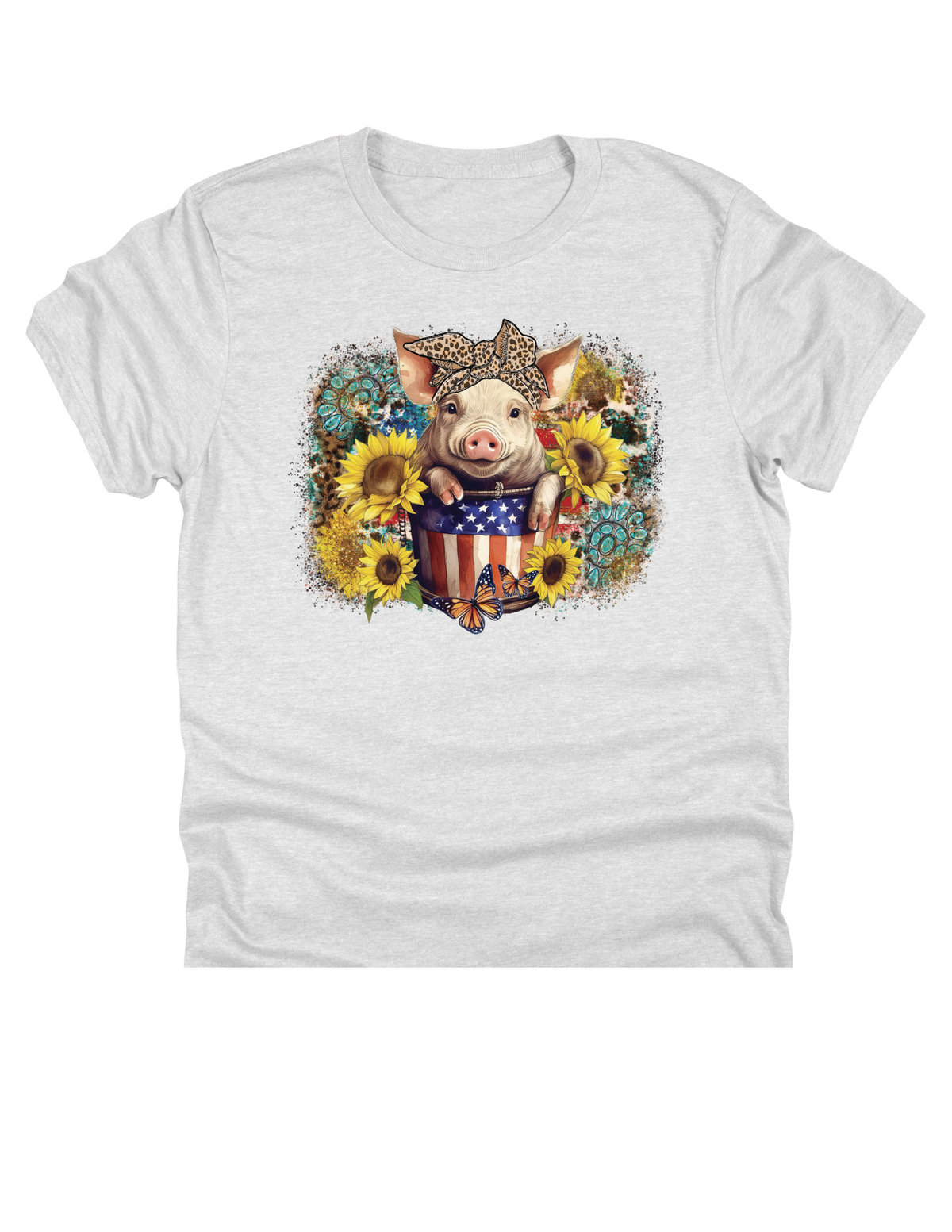 4th of July Pig | 11" Ready to Press DTF Transfer | 0037