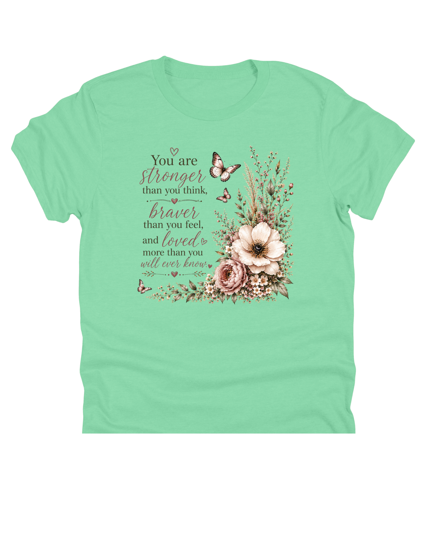 Quiet Strength Collection | Inspirational Floral DTF Transfers | CWP EXCLUSIVE | 6 CHOICES