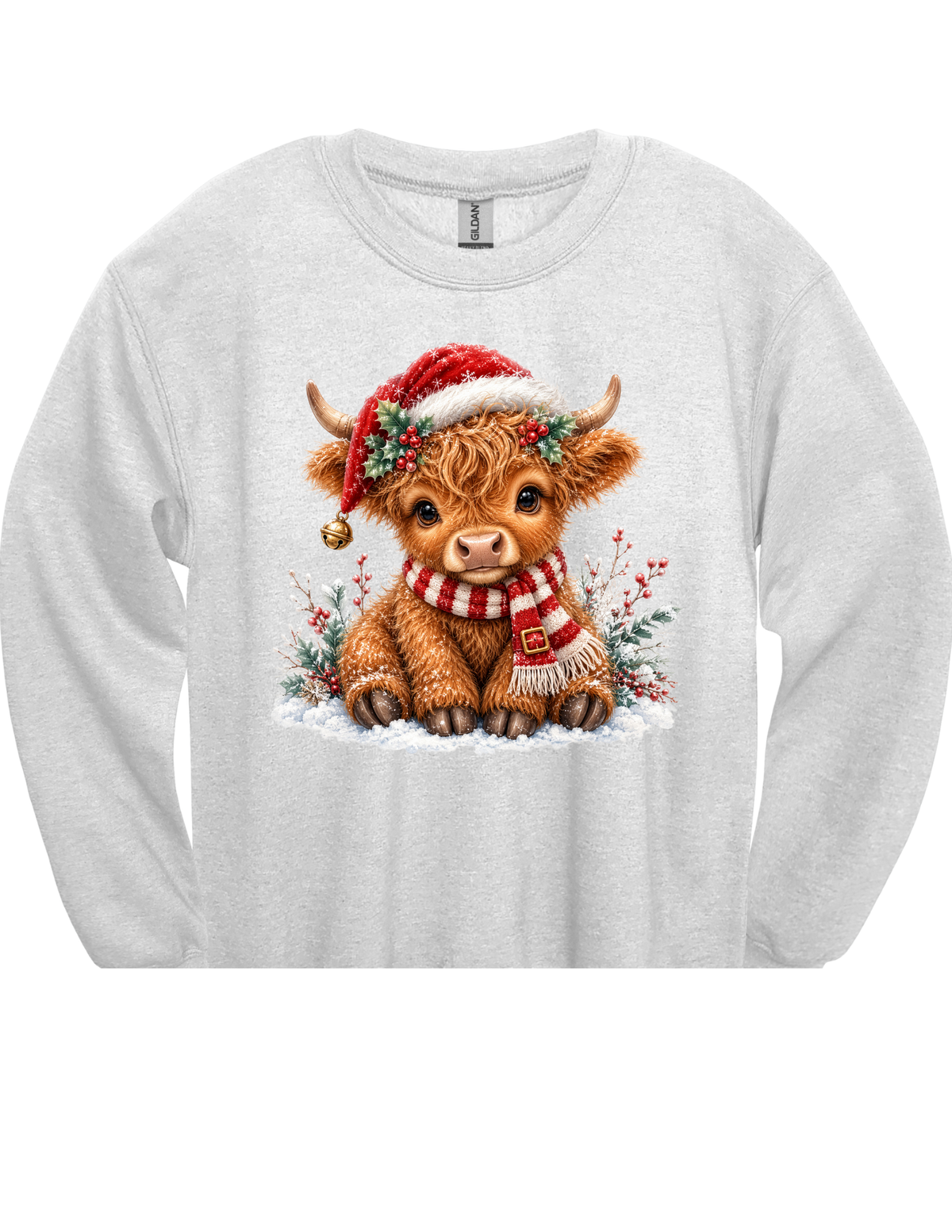 Santa & His Highland Cow DTF Transfer & Apparel