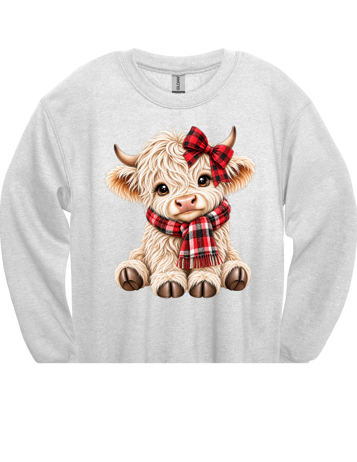 Buffalo Plaid Highland Cow DTF Transfer & Apparel