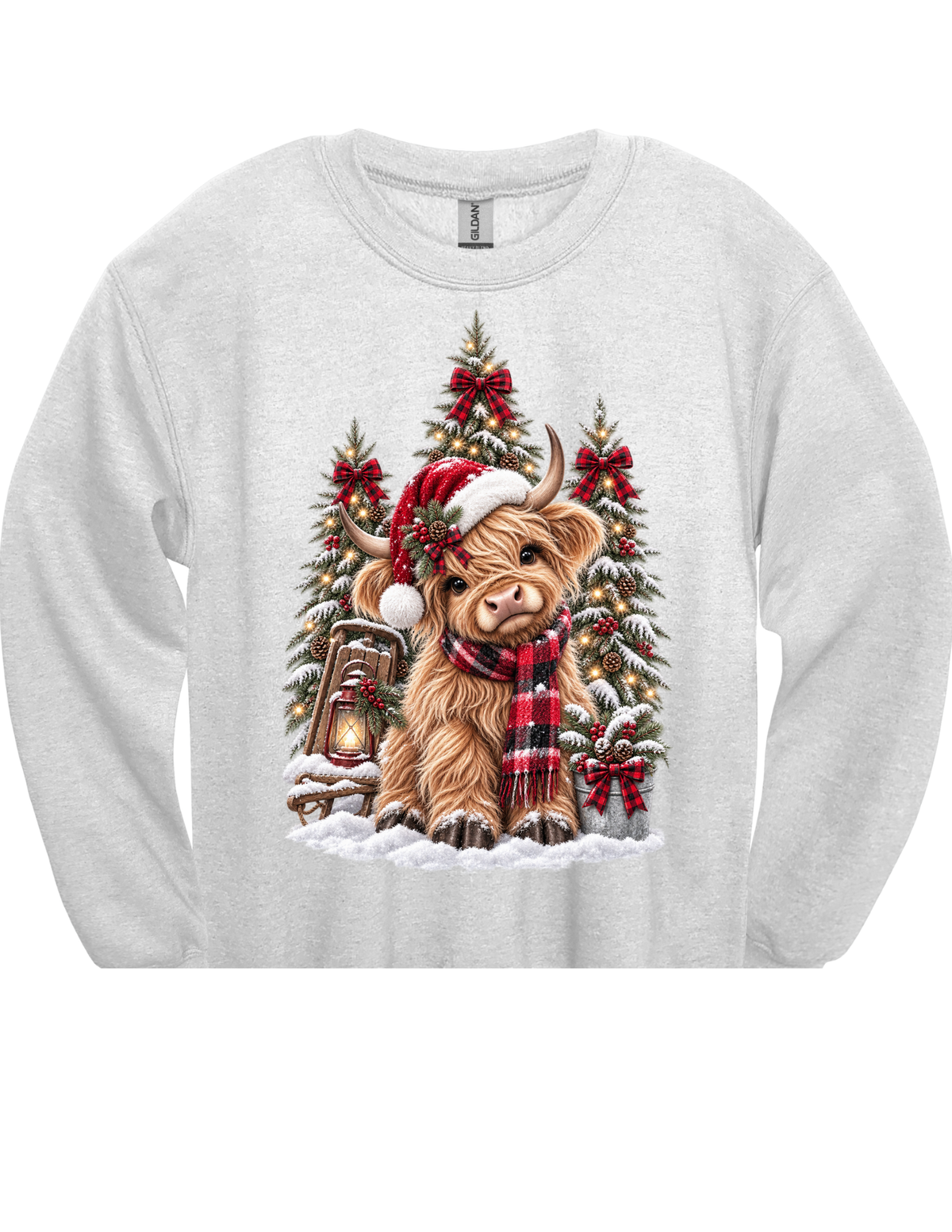 Cozy Country Christmas Highland Cow DTF Transfer & Apparel