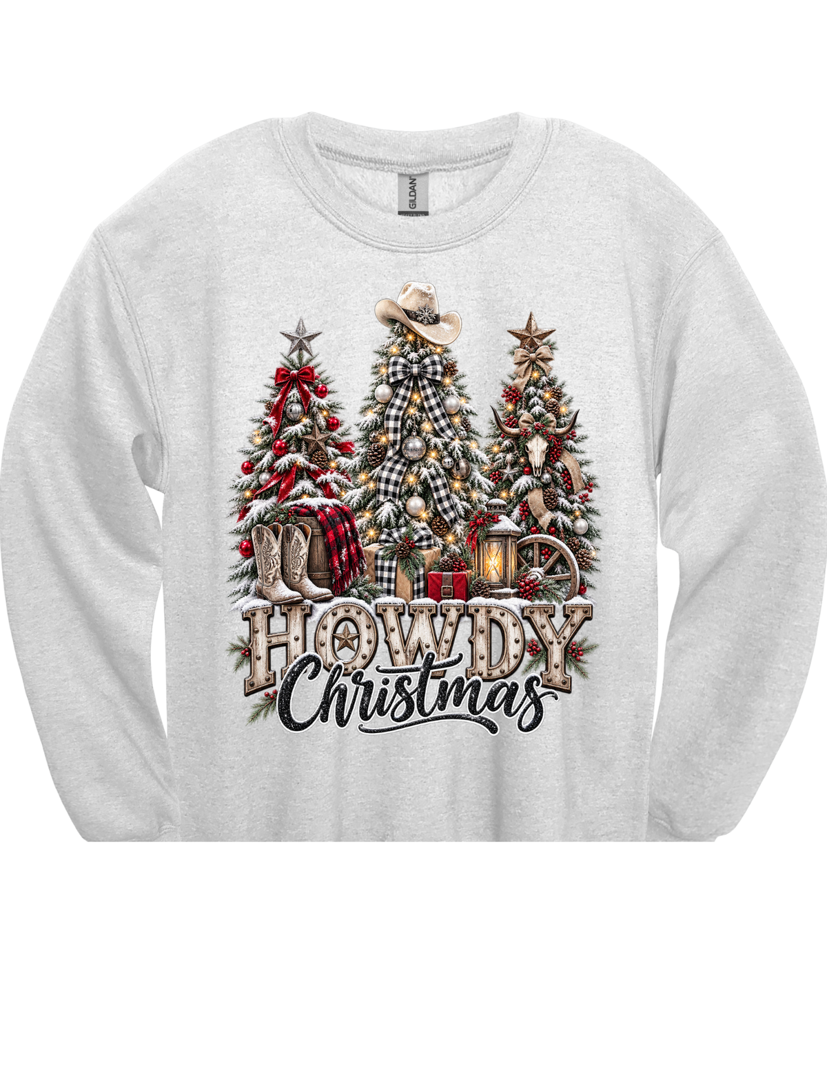 Howdy Christmas Western DTF Transfer & Apparel