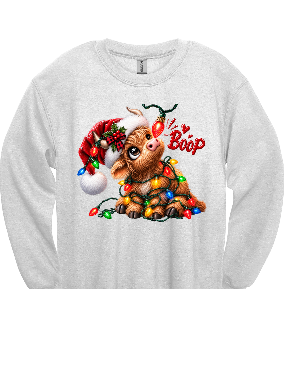 Christmas Boop Highland Cow DTF Transfer & Apparel