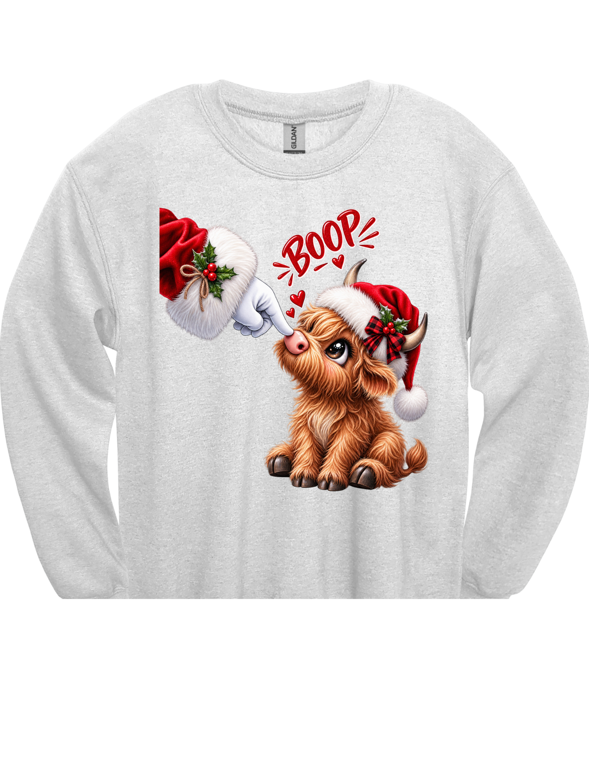 Christmas Boop Highland Cow DTF Transfer & Apparel
