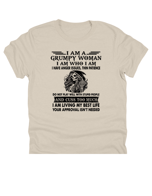 Grumpy Woman DTF Transfer & Apparel