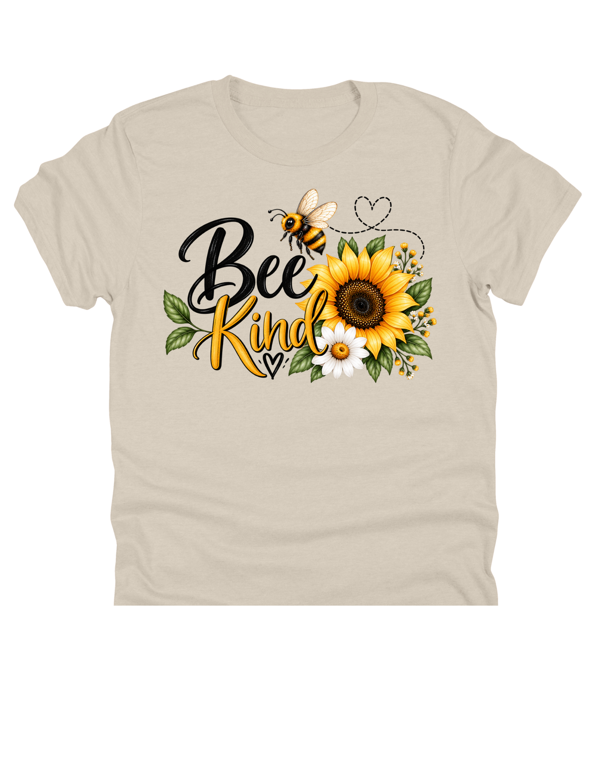 Bee Kind Sunflower DTF Transfer & Apparel