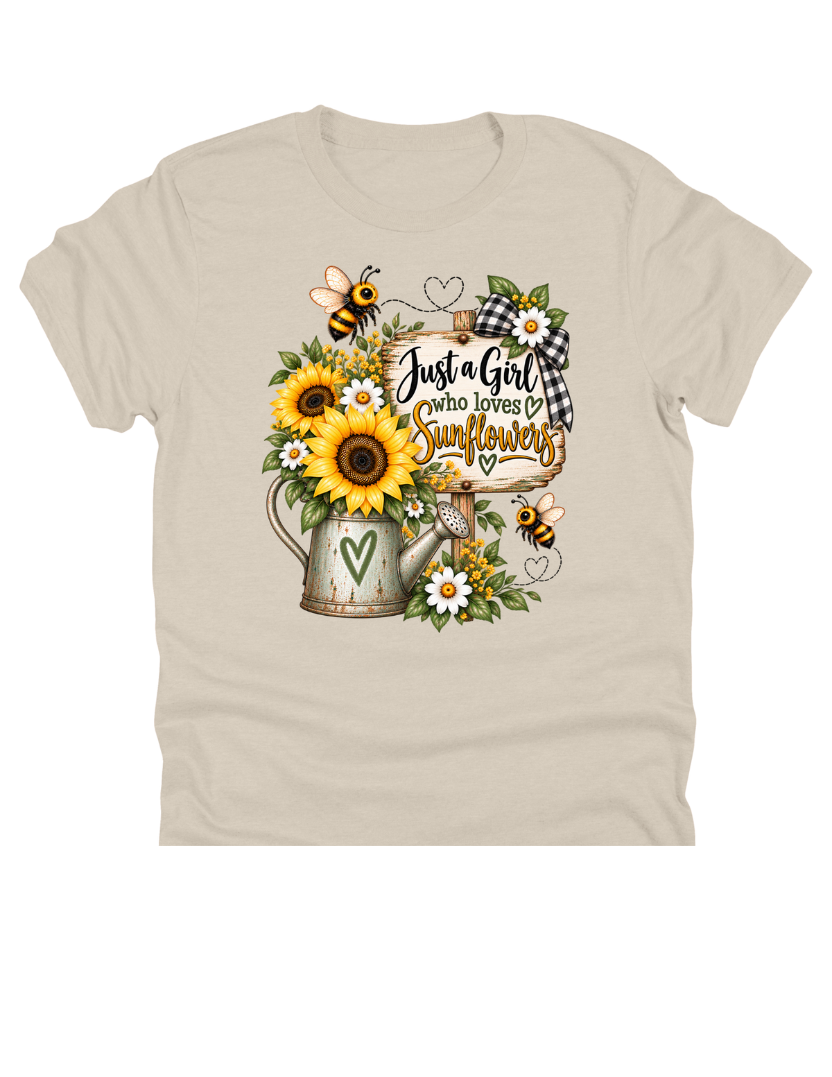 Just a Girl Who Loves Sunflowers DTF Transfer & Apparel