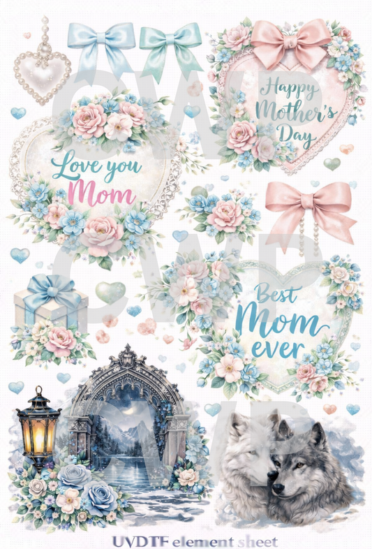 UVDTF 9.5 x14 Element Sheet Mom