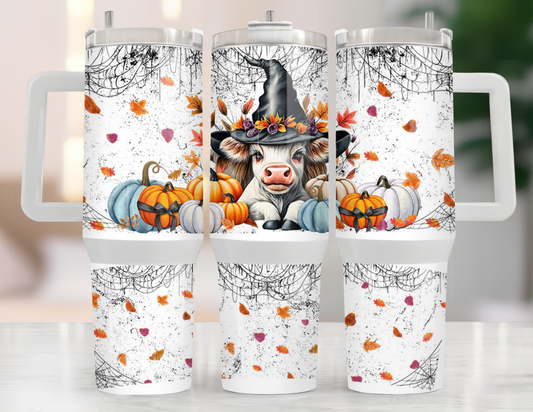 UVDTF 40 oz Cup Wrap Cute Halloween Cow 3039