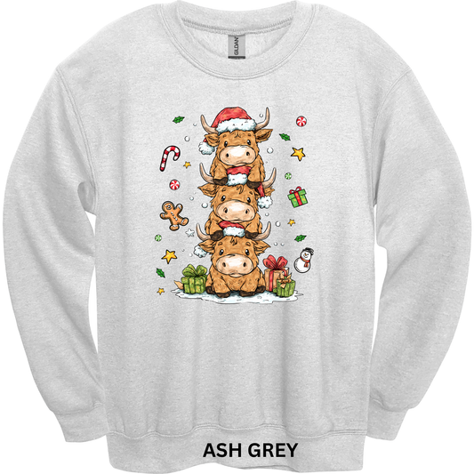 Crewneck Sweatshirt Cute Highland cows 1106