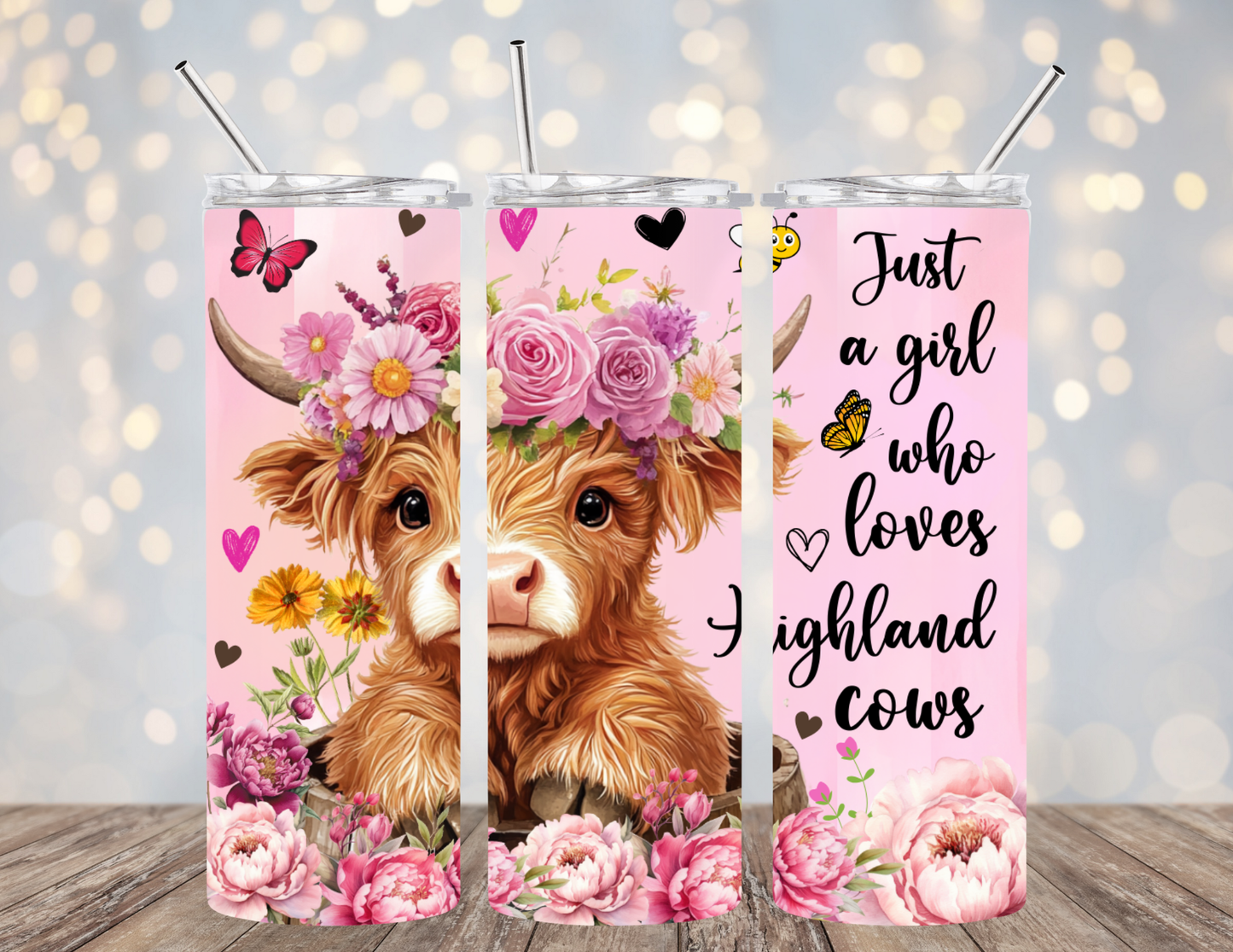20 Oz Tumbler - Just A Girl Who Loves Highland Cows