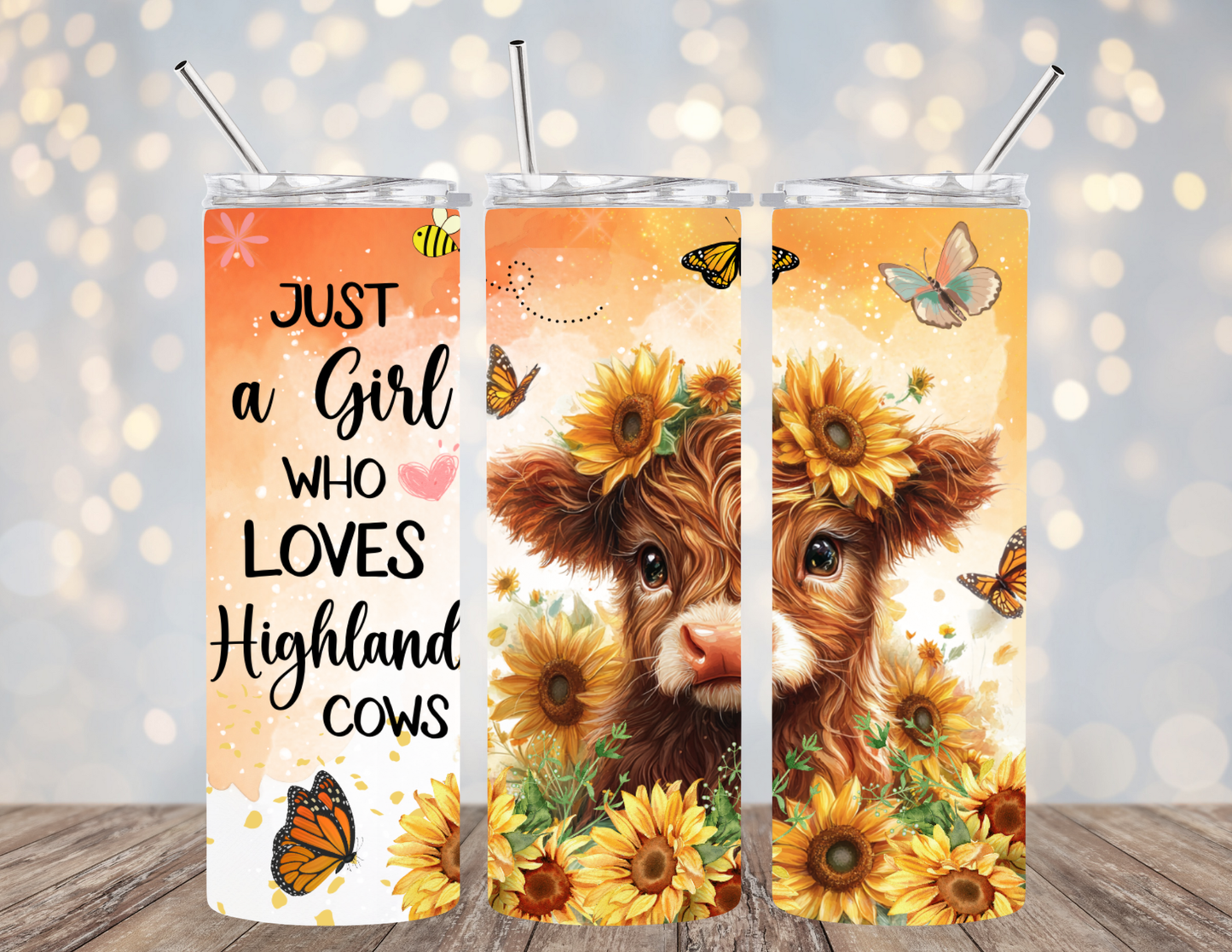 20 Oz Tumbler - Just A Girl Who Loves Highland Cows