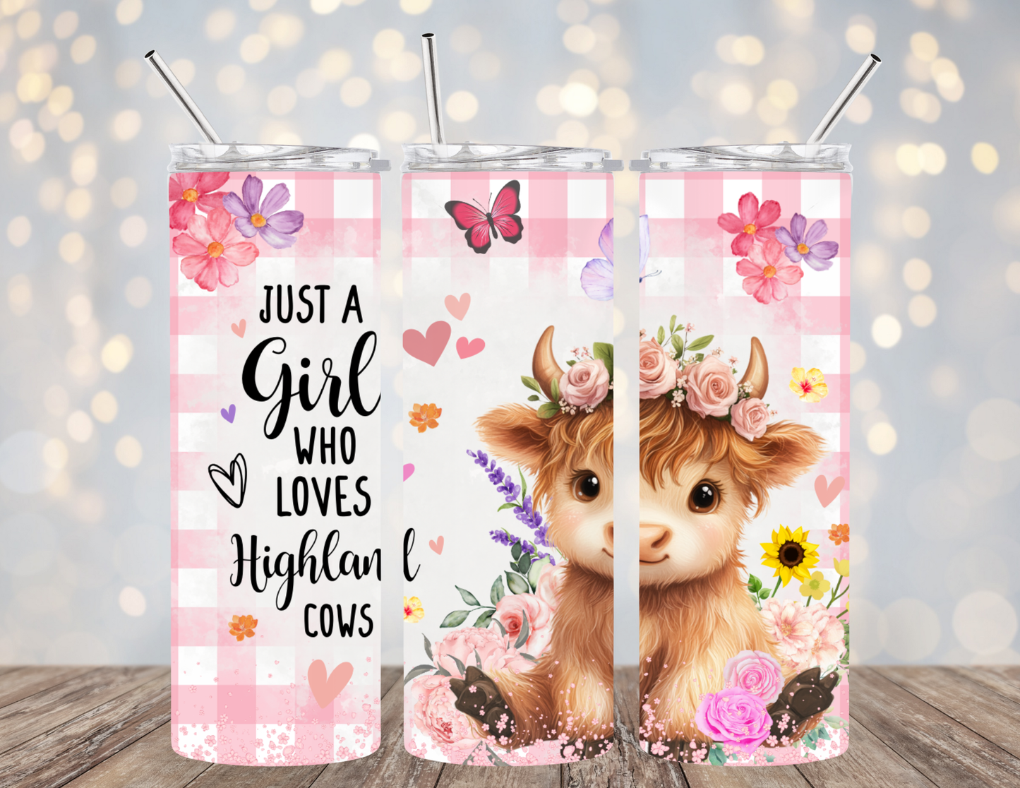 20 Oz Tumbler - Just A Girl Who Loves Highland Cows