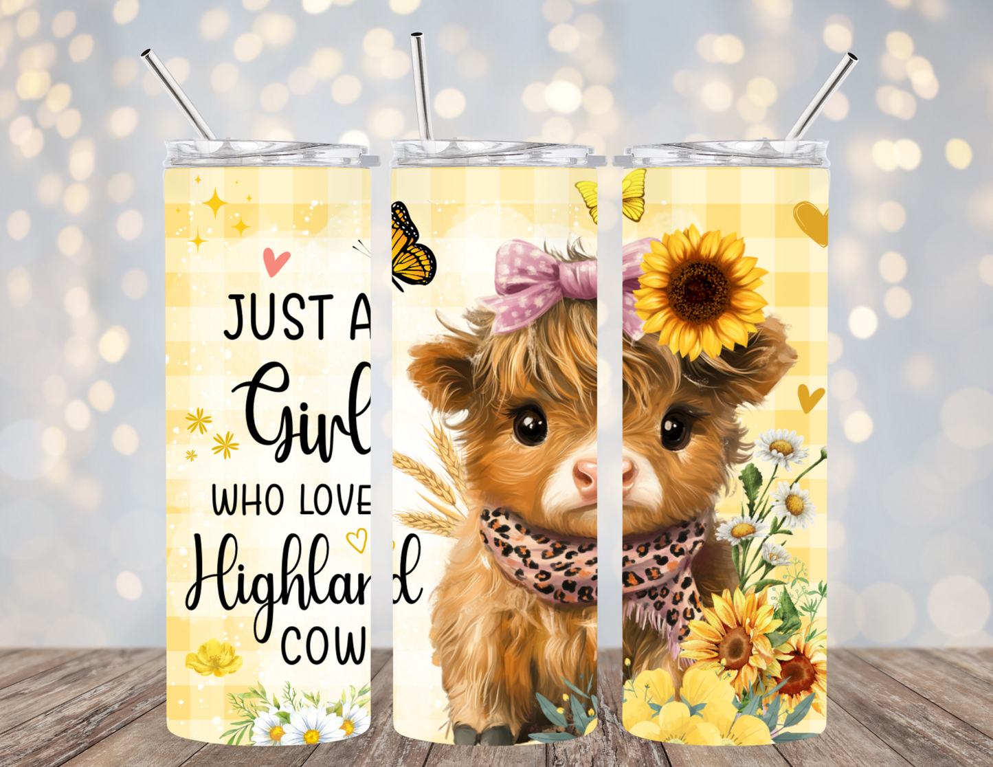 20 Oz Tumbler - Just A Girl Who Loves Highland Cows