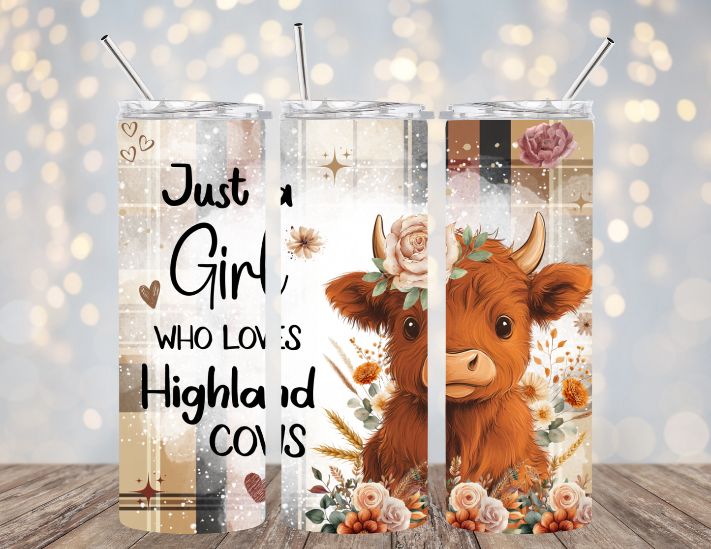 20 Oz Tumbler - Just A Girl Who Loves Highland Cows