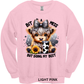 Crewneck Sweatshirt Bit of a Mess Cute Cow 480