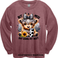 Crewneck Sweatshirt Bit of a Mess Cute Cow 480